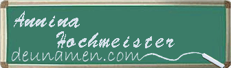 Annina Hochmeister Visitenkarte